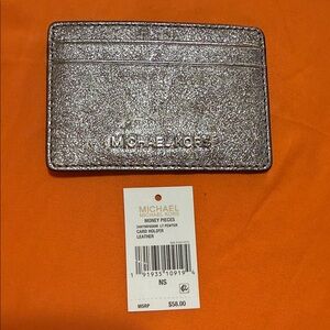 Michael Kors Glittering Silver Card Holder